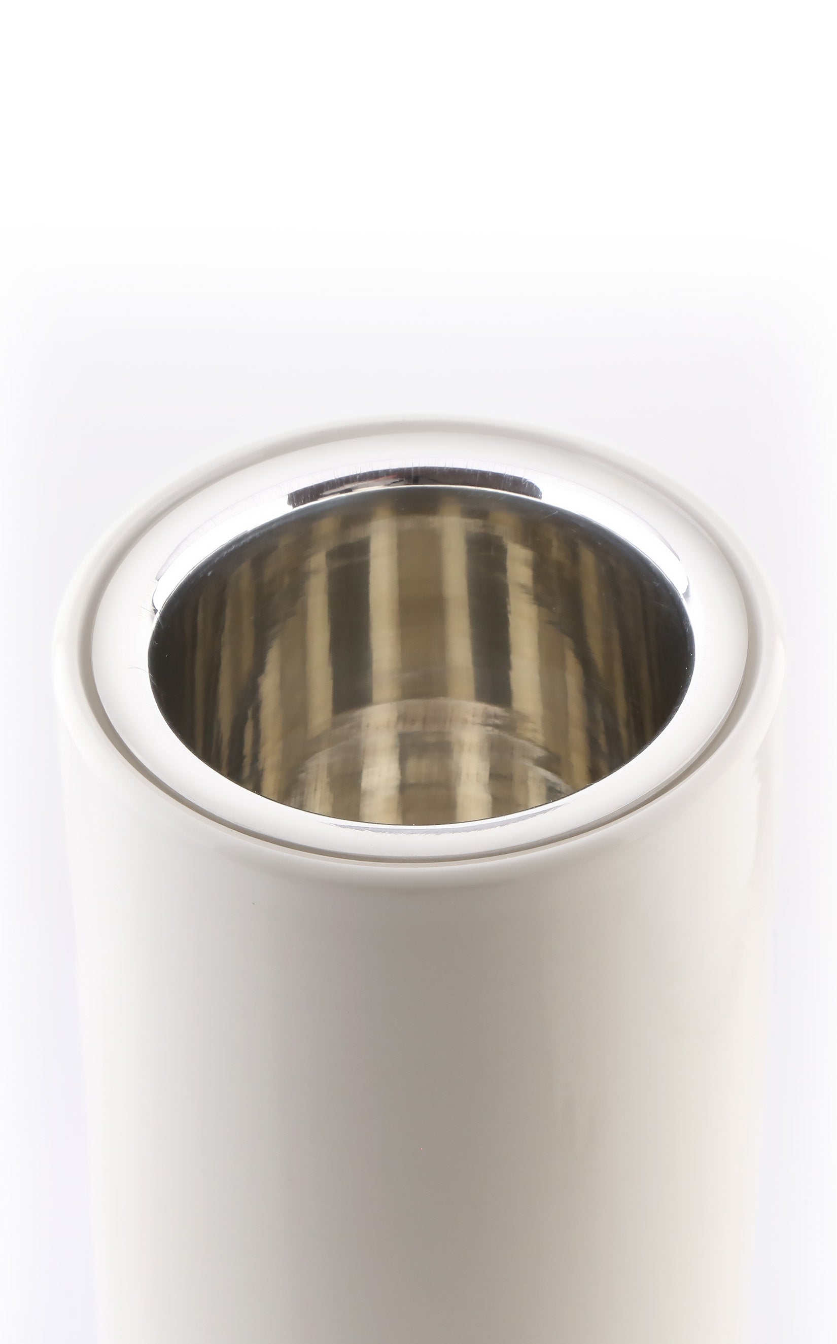 1002 - Ceramic Vessel - Polished Pewter Liner