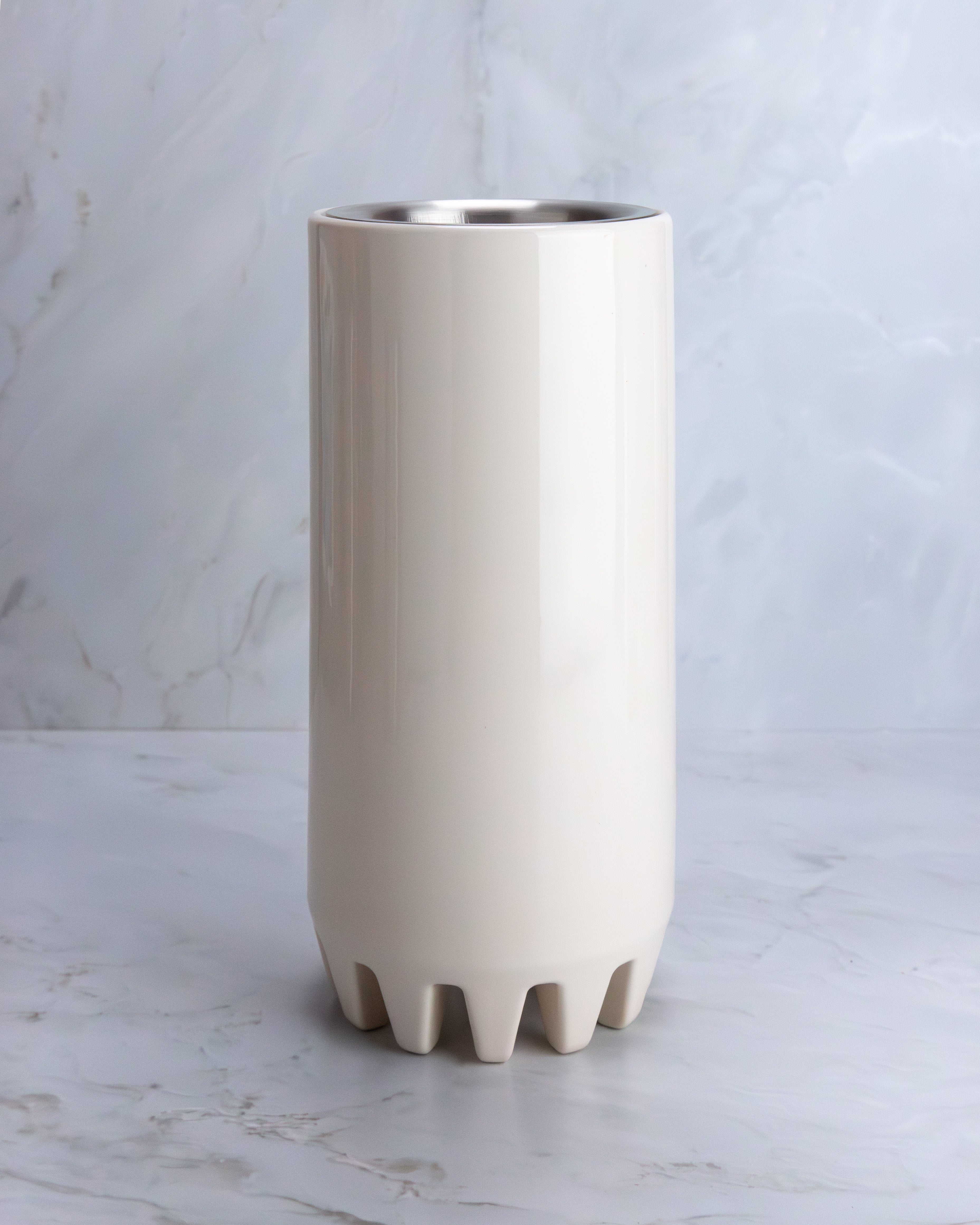 1002 - Ceramic Vessel - Satin Pewter Liner