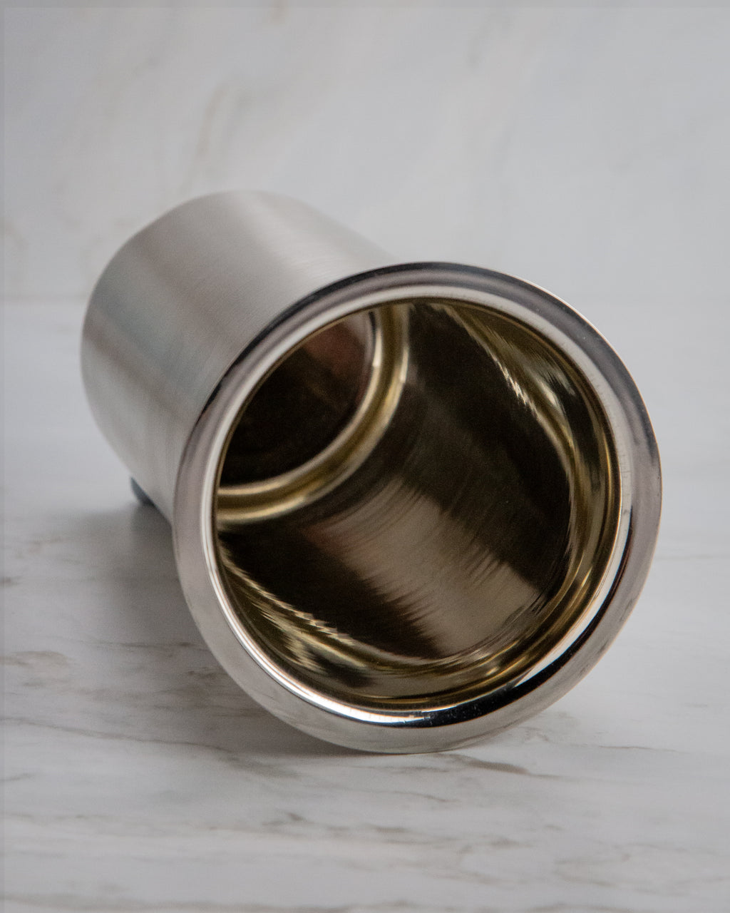 1002 - Ceramic Vessel - Polished Pewter Liner