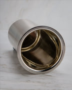 1002 - Ceramic Vessel - Polished Pewter Liner