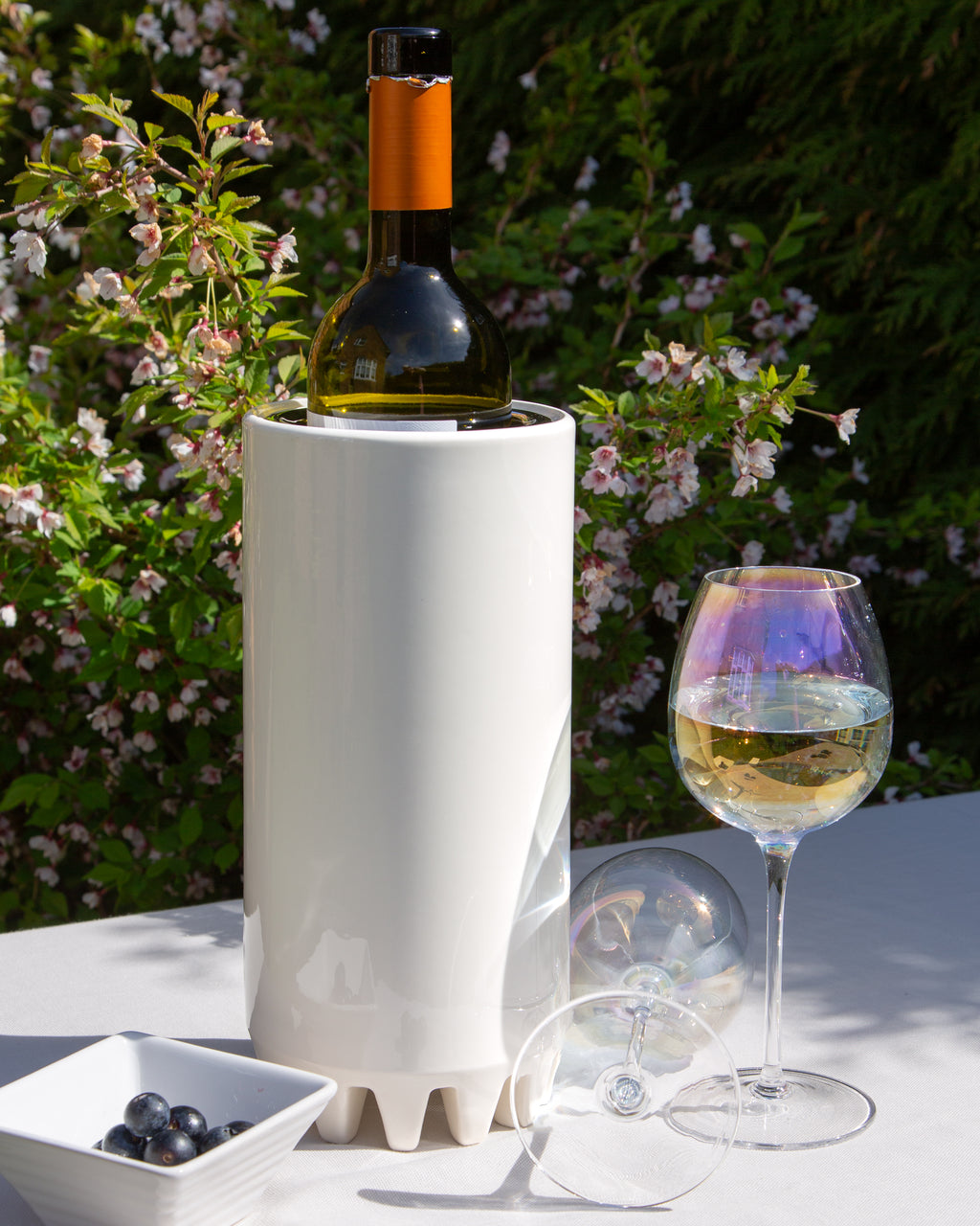 1002 - Ceramic Vessel - Hammered Pewter Liner