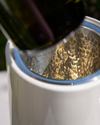 1002 - Ceramic Vessel - Hammered Pewter Liner